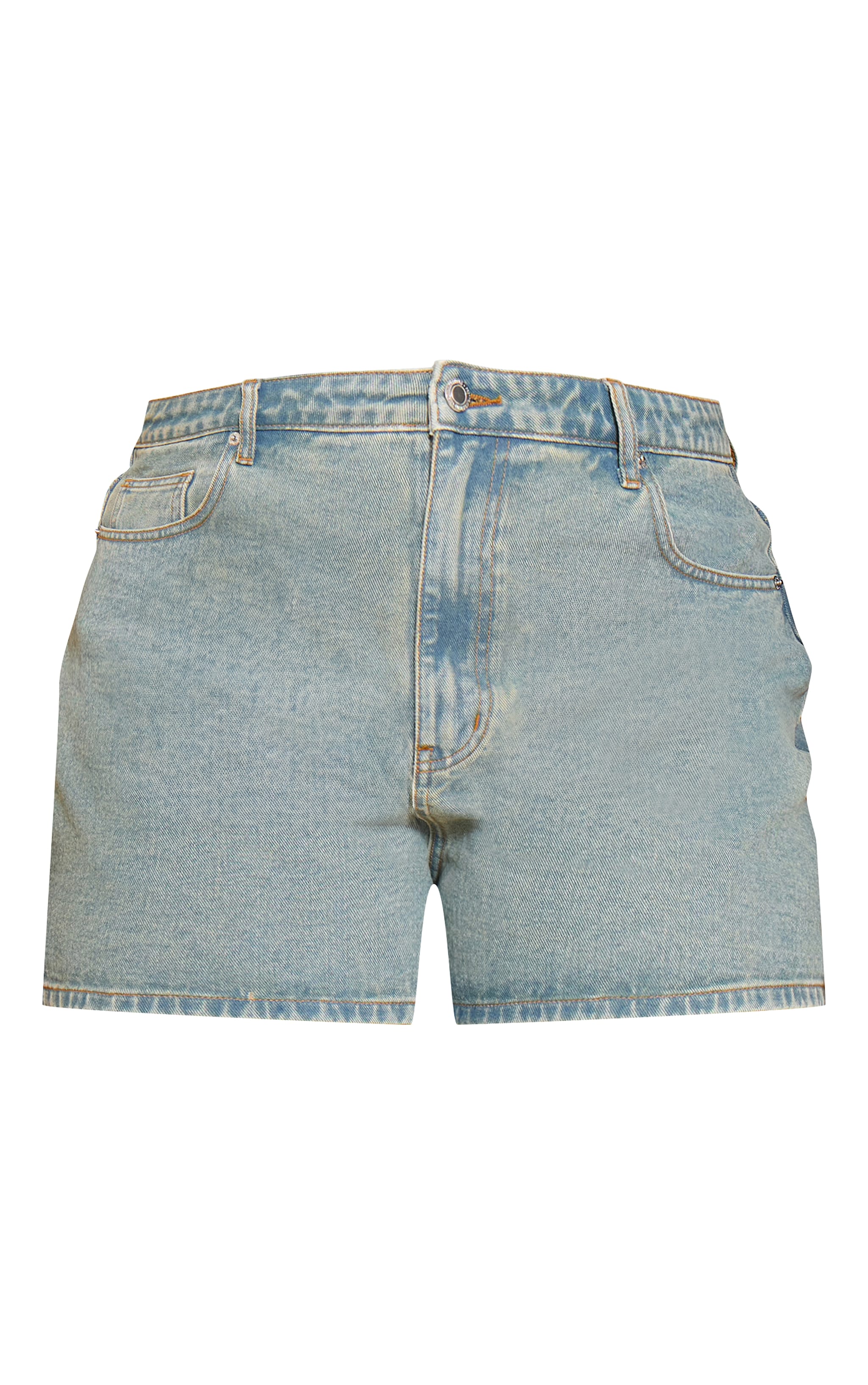 Plus Vintage Blue High Waist Bermuda Denim Shorts image 6