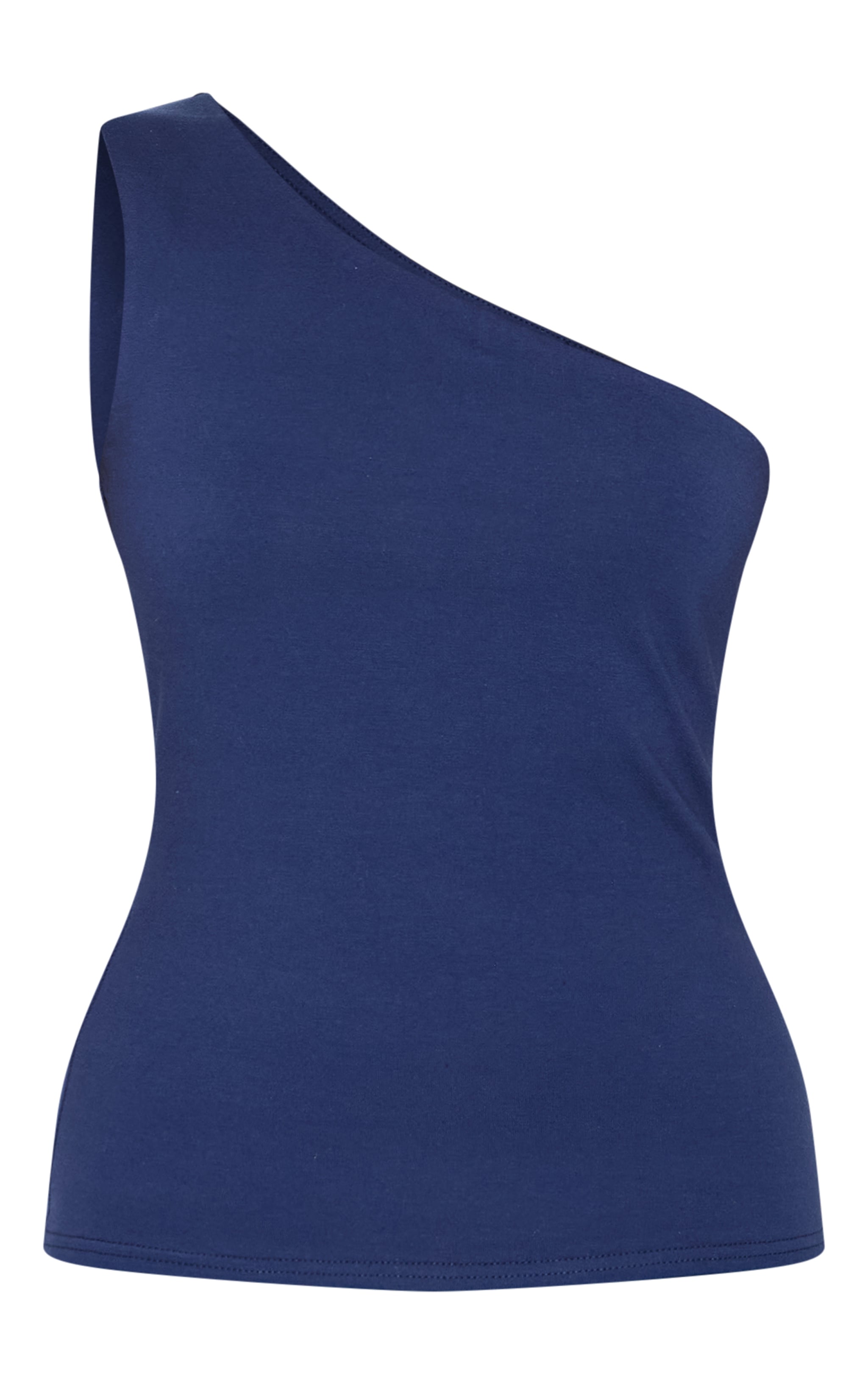 Indigo Blue Sleeveless One Shoulder Top image 5