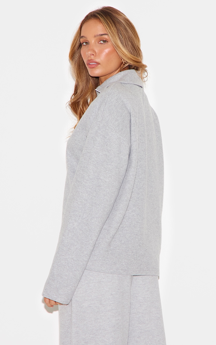 ◇PRENDA◇ GENERATION PP COLLARED SWEATSHIRT HEATHER GRAY COLLUSION Unisex photo polaroid front print oversized