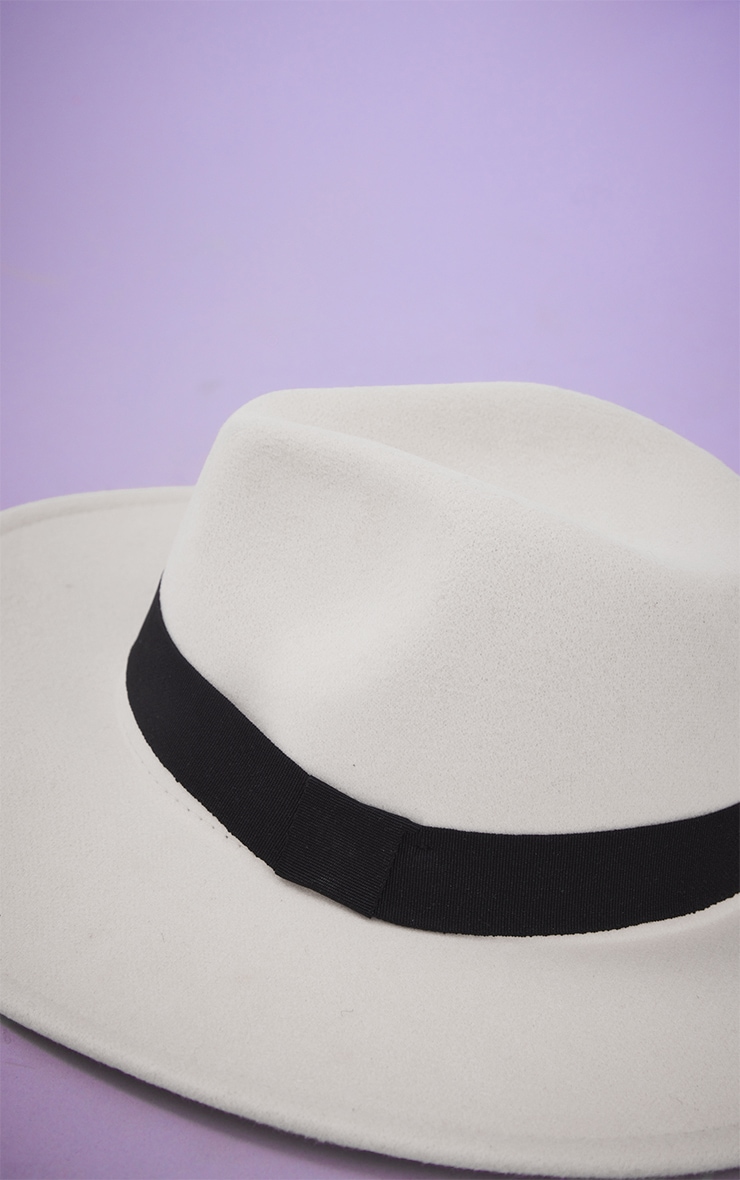 Beige Basic Fedora Hat image 2