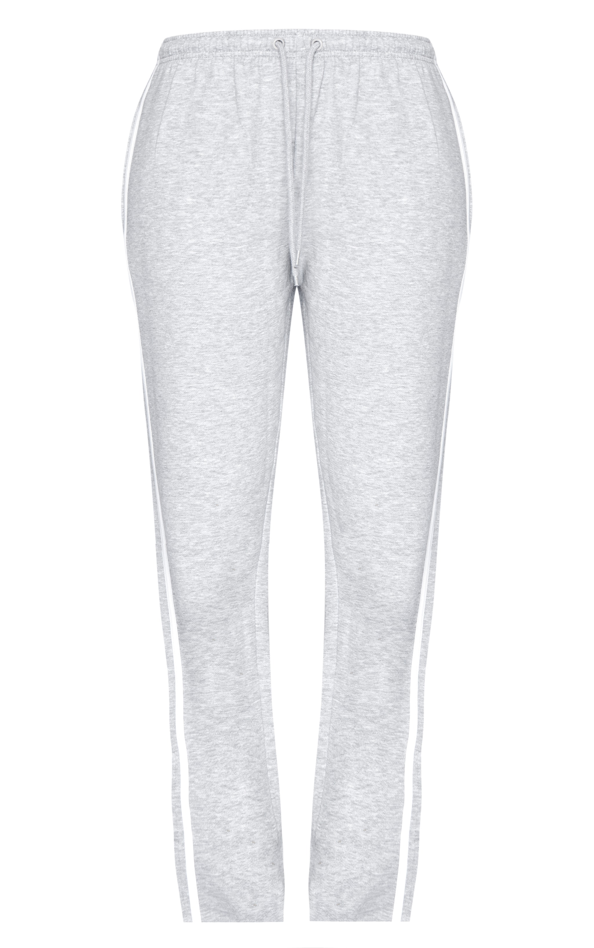 Tall Grey Marl Double Stripe Split Hem Sweatpants image 5