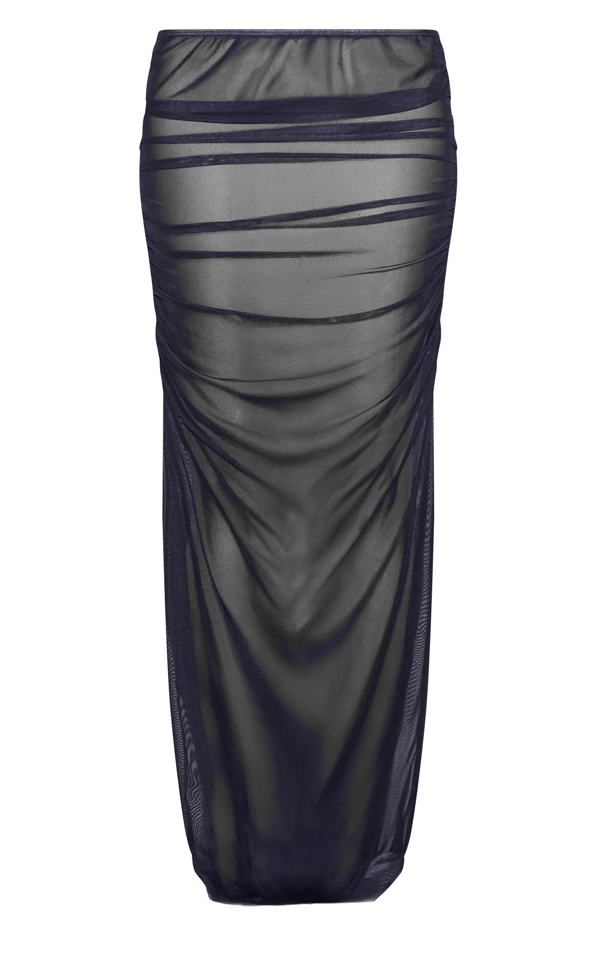 Navy Mesh Maxi Beach Skirt image 1