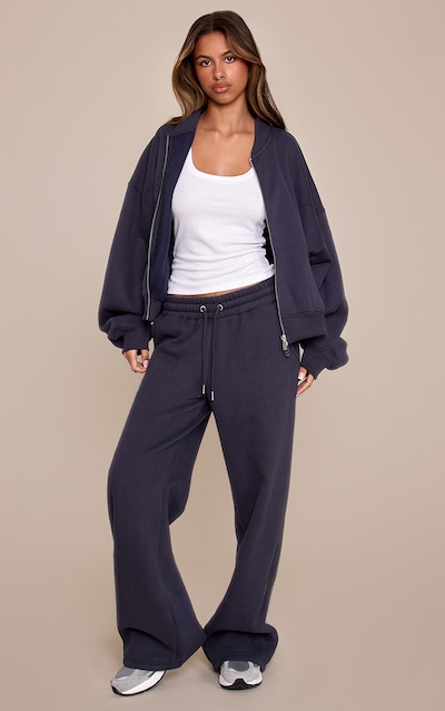 Petite Jogging large bleu marin foncé à taille élastique et cordons ajustables