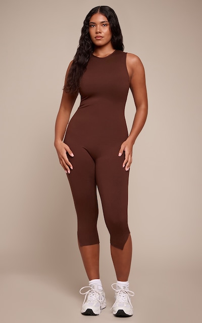 Shape Chocolate Sculpt High neck sleeveless Capri Jumpsuit
