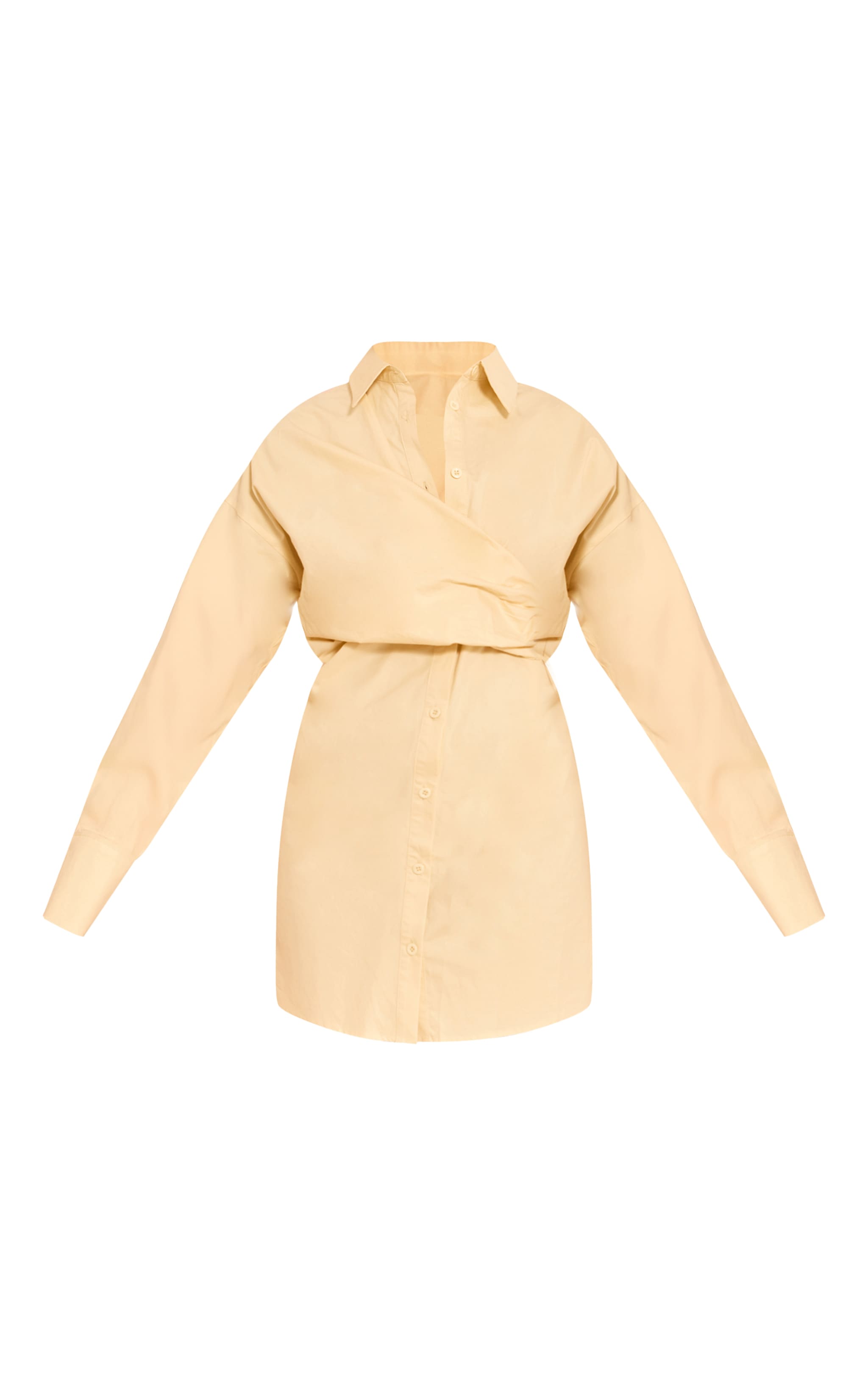 Lemon Overlay Long Sleeve Shirt Dress image 5