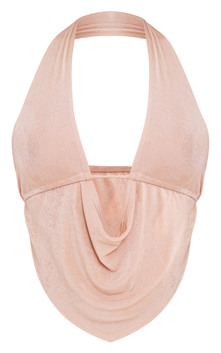 Stone Acetate Slinky Sleeveless Drape Top image 5