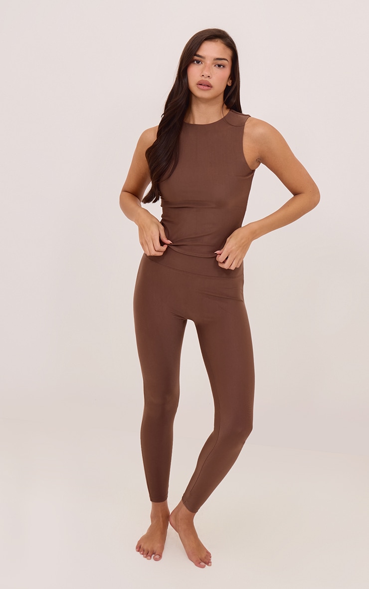 Espresso Polyamide Leggings image 1