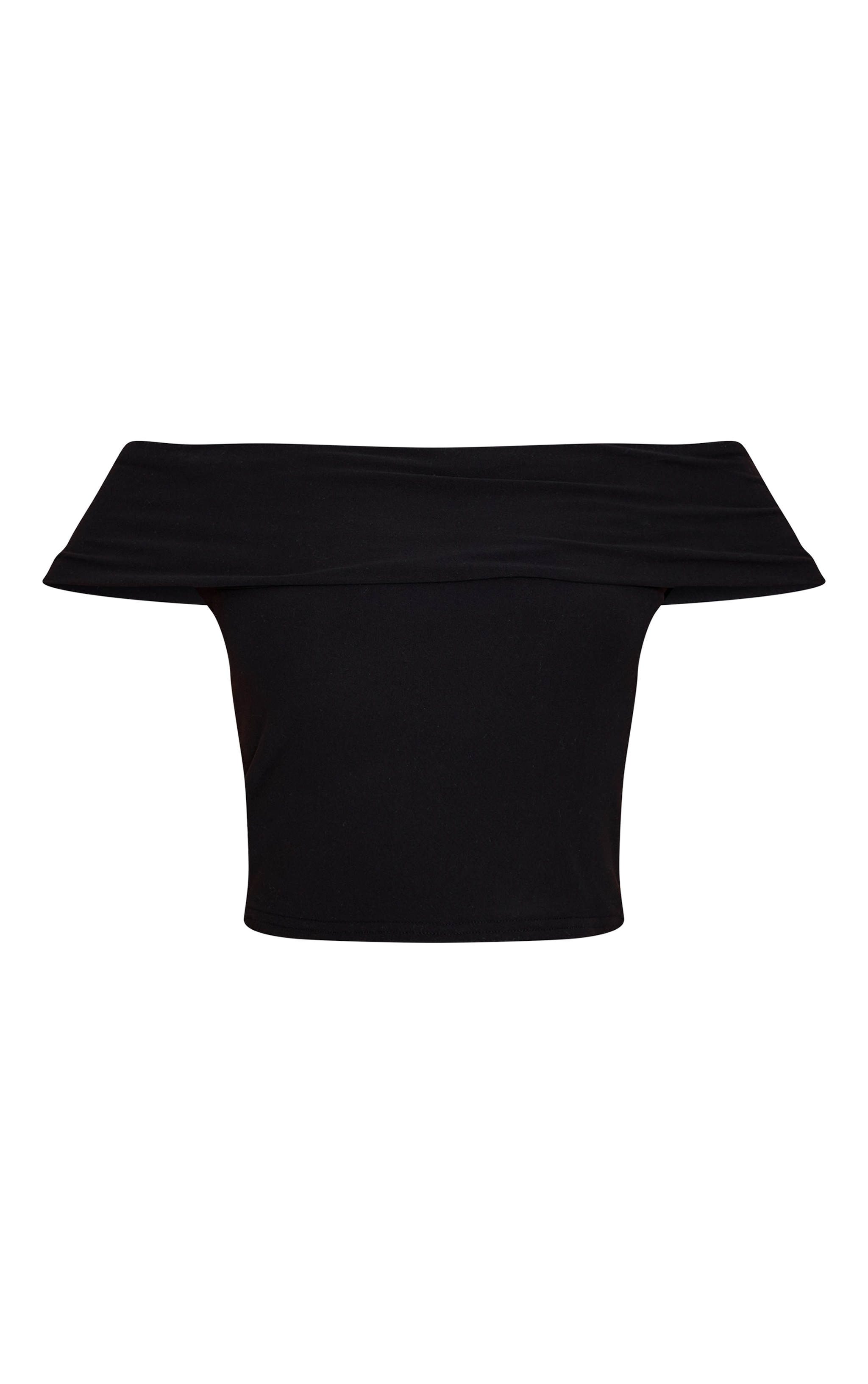 Black Soft Touch Bardot Long Top image 5
