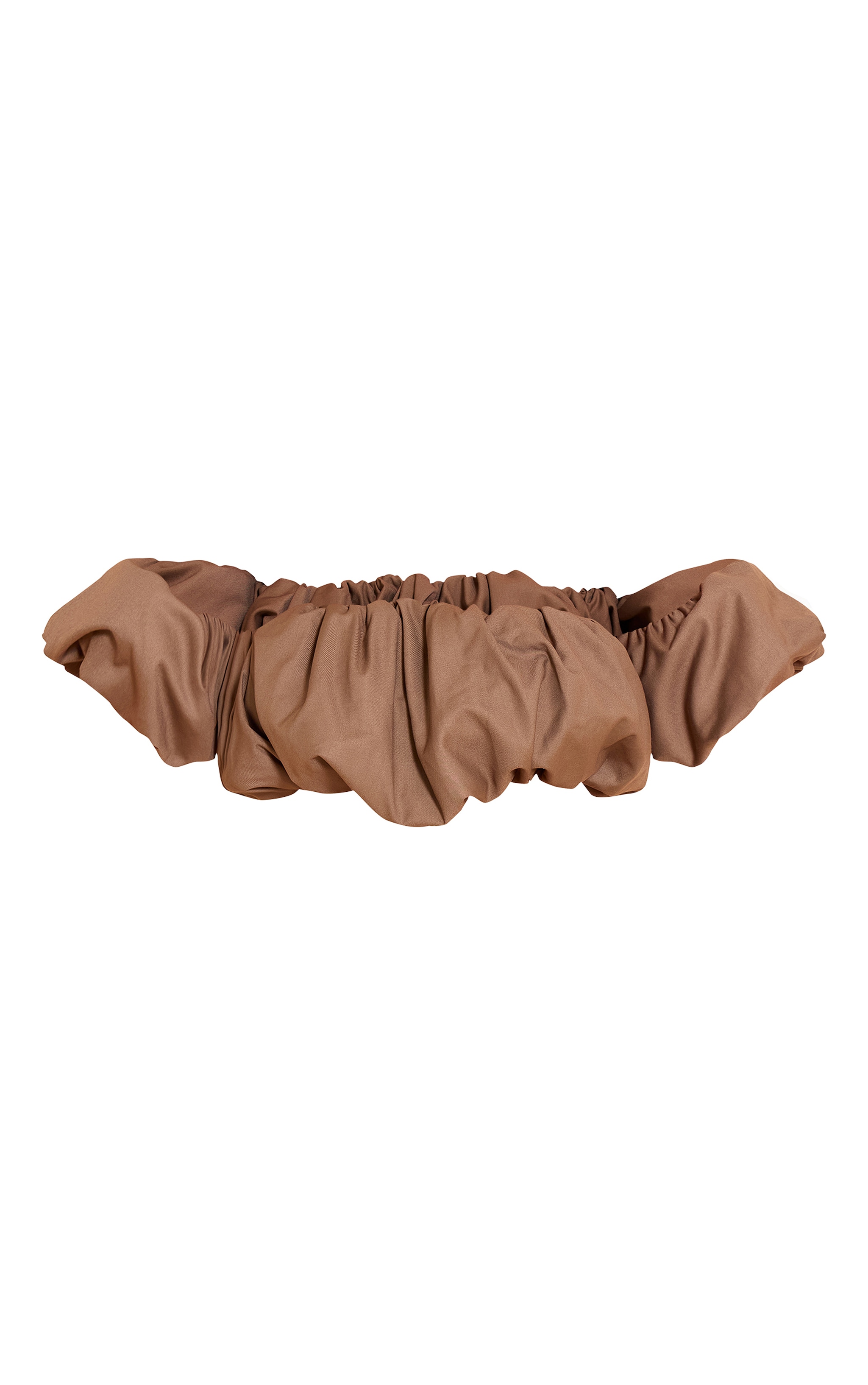 Shape Mocha Woven Puffball Bardot Top image 5