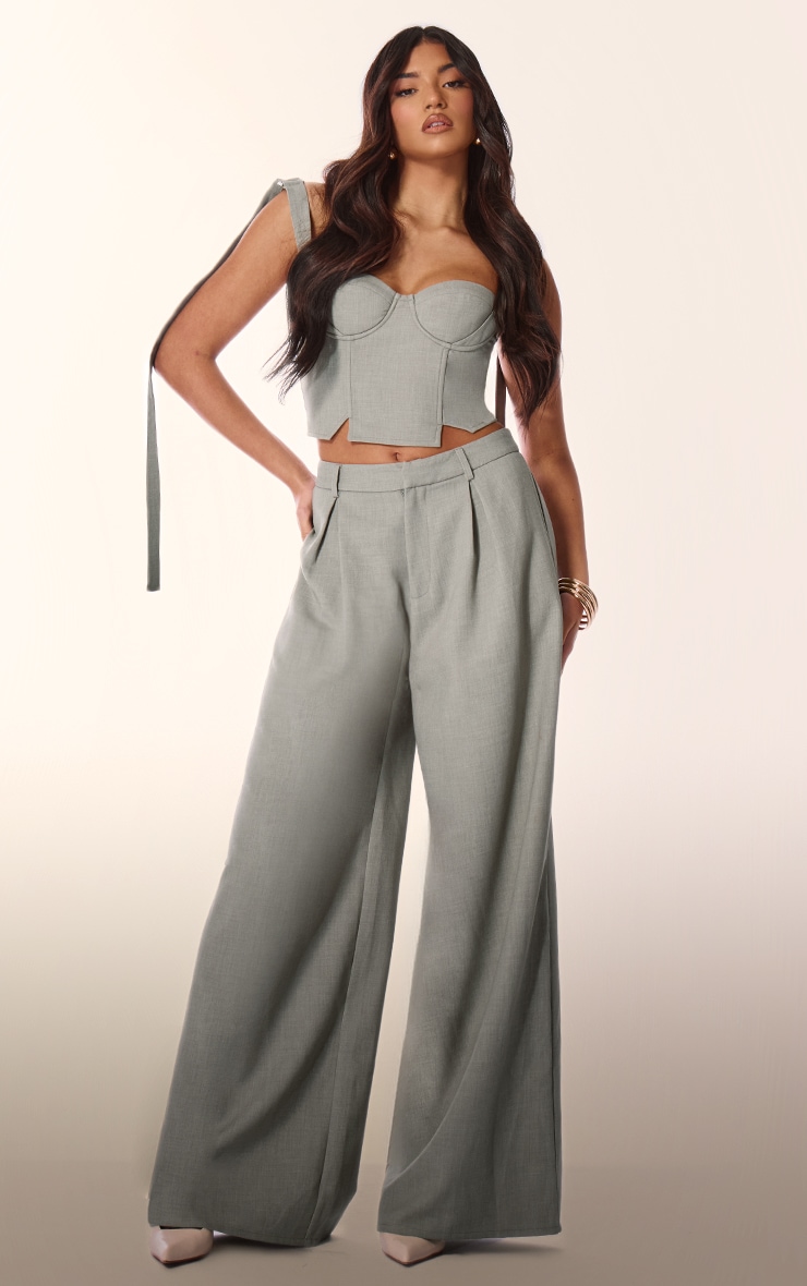 PLT Label Sage Green Tailored Corset Top image 3