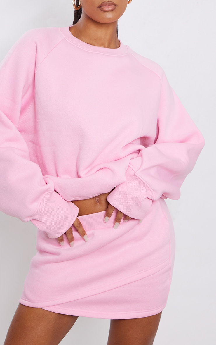 Candy Pink Oversized Boxy Sweatshirt image 4