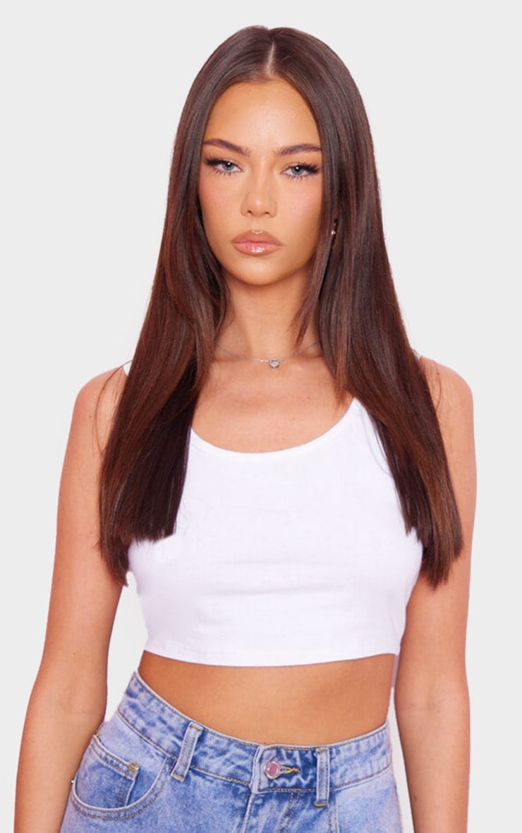 Lullabellz Thick Extensions de cheveux lisses à clipser 45 cm Warm Brunette image 1
