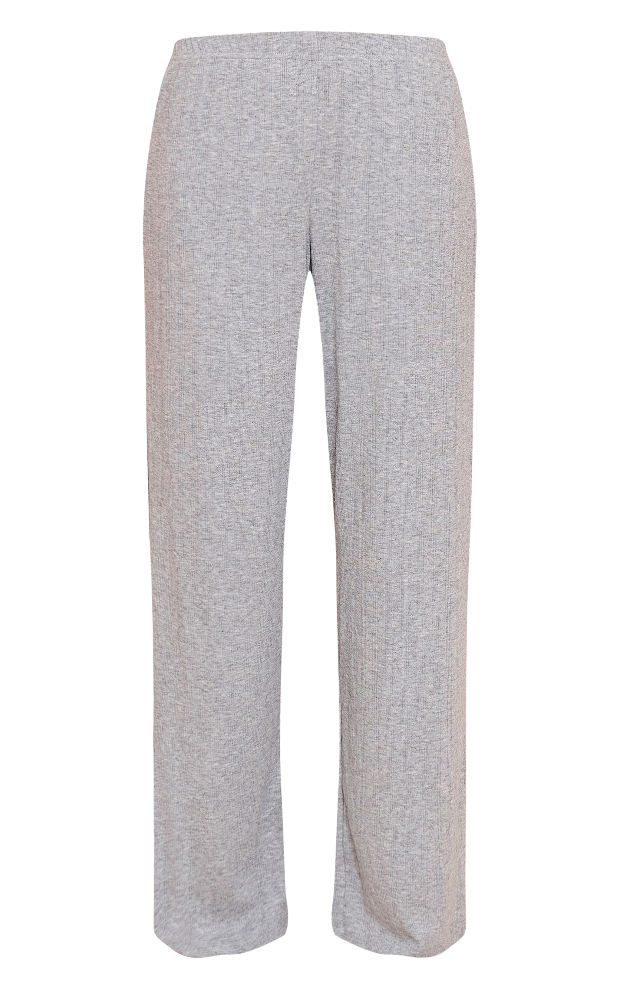 Petite Grey Marl Pointelle Pj Pants image 5