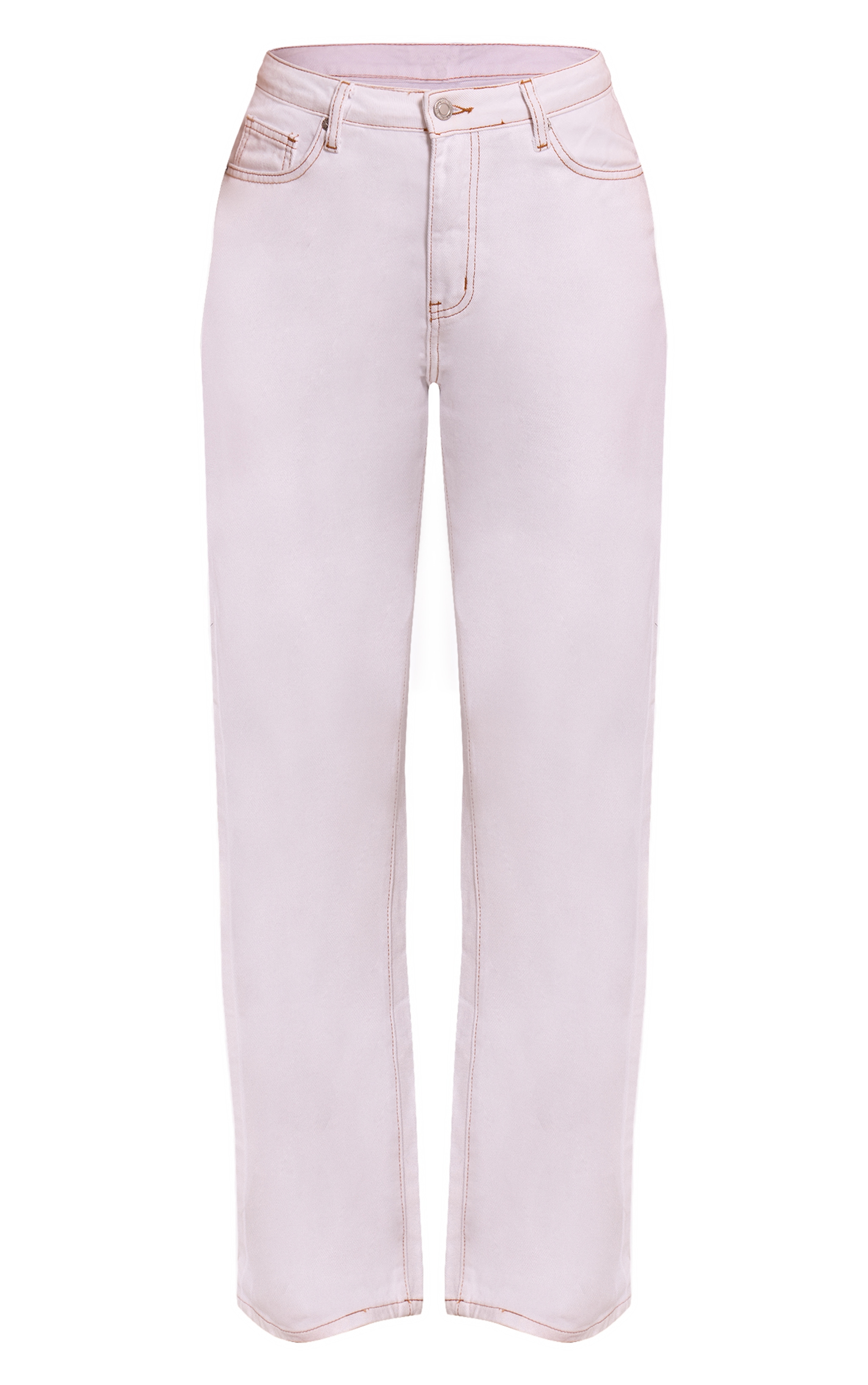 Tall White Straight Leg High Rise Jeans image 5