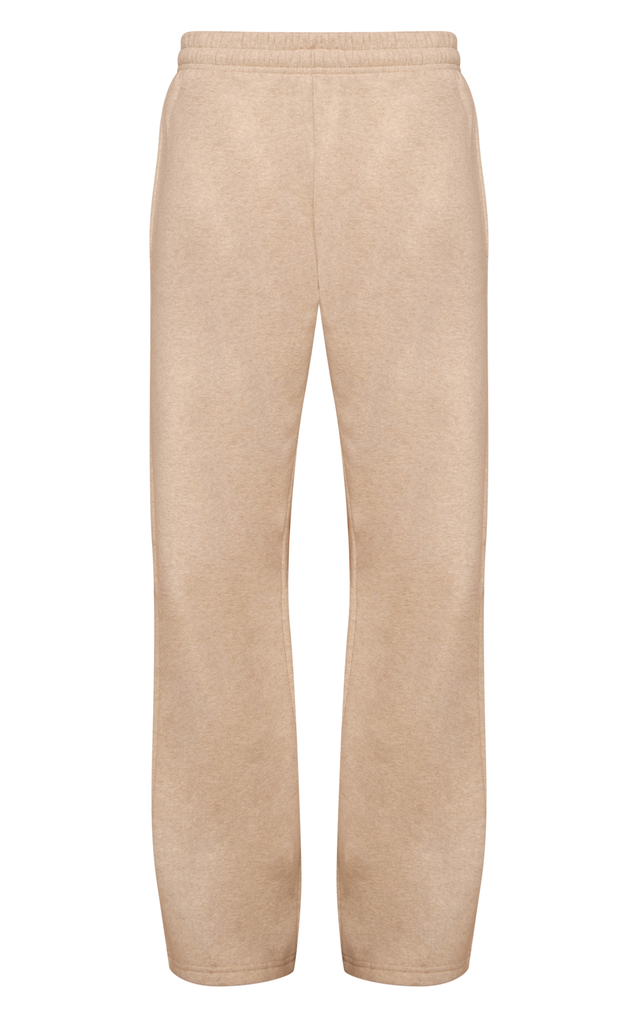 Oatmeal Marl Cotton Fleece Straight Leg Sweatpants image 5