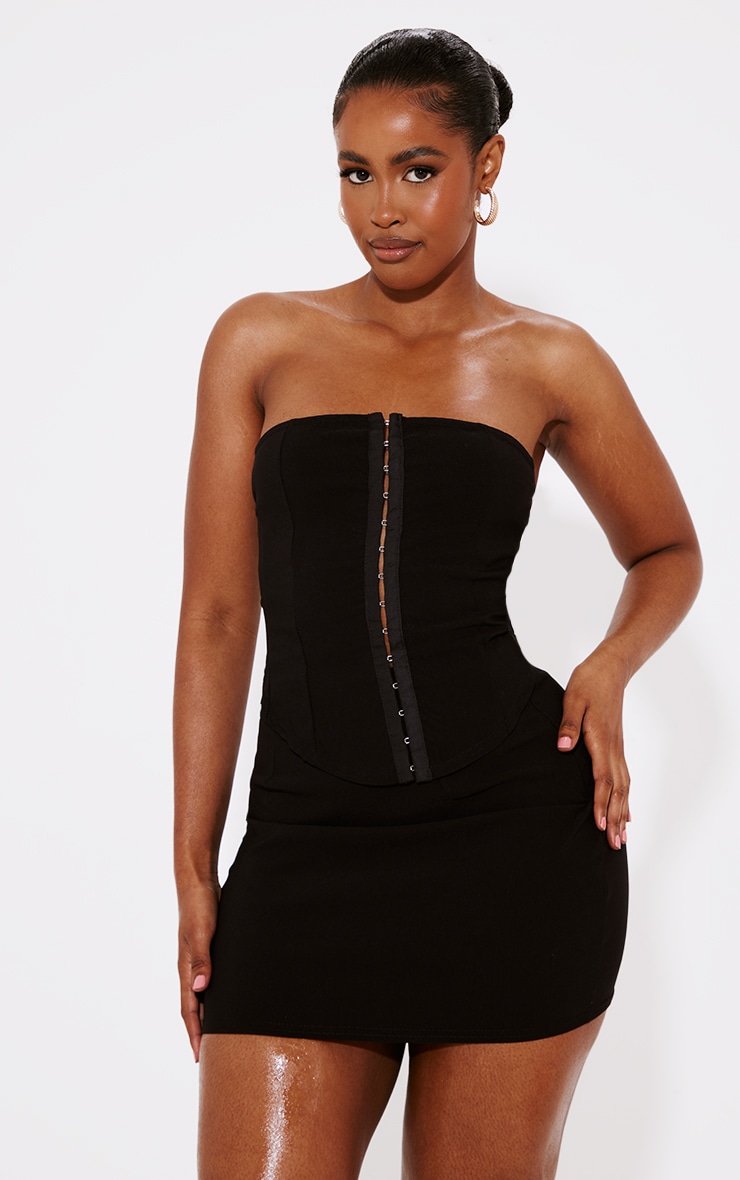 Shape Black Stretch Woven Mini Skirt image 4