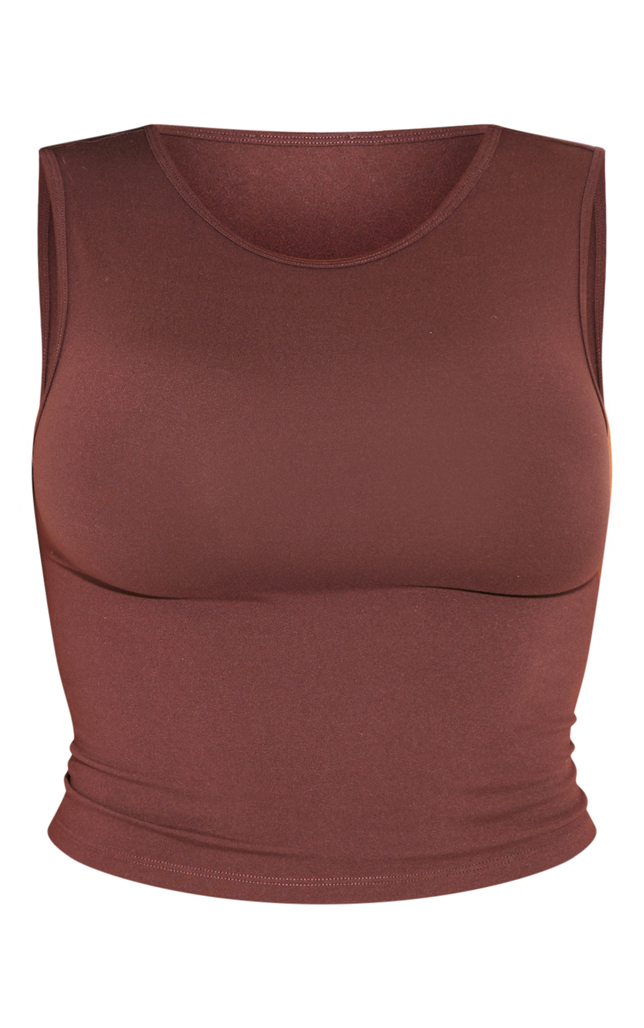 Shape Brown Sculpted Longline Racer Top image 5