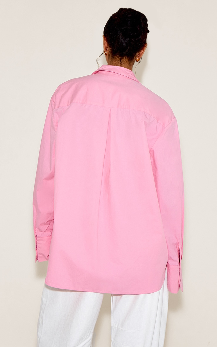Baby Pink Cotton Oversized Cuff Shirt image 2