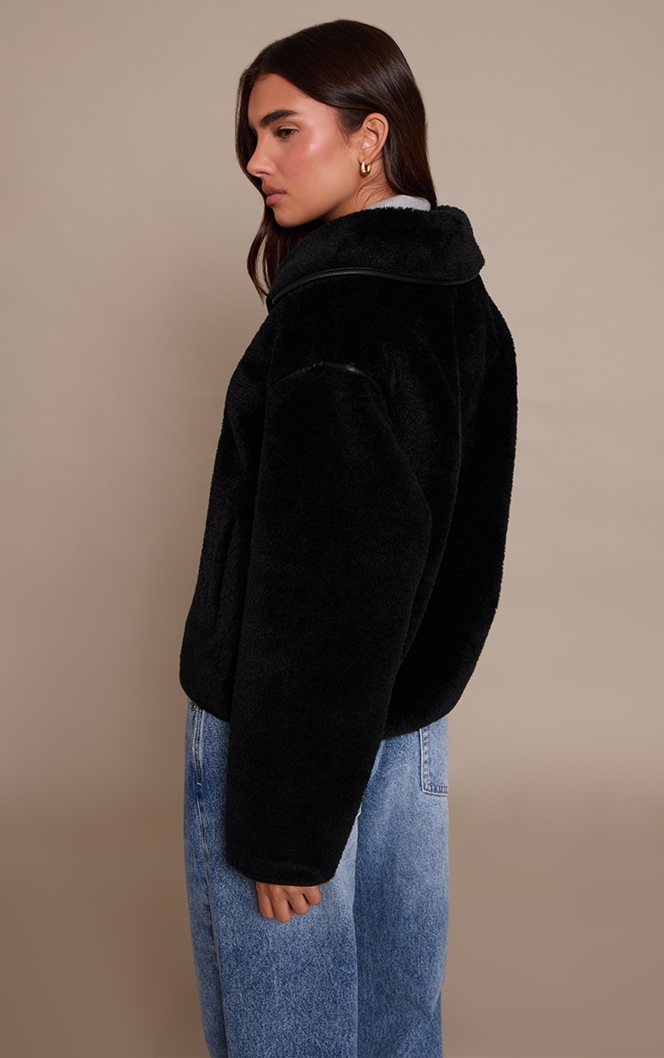 Black Borg Cropped Coat image 2