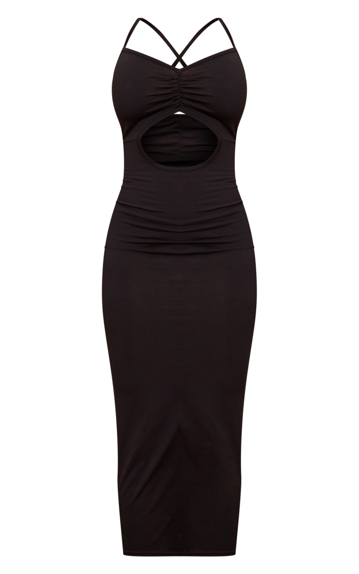 Shape Black Slinky Bust Cut Out Midaxi Dress PrettyLittleThing SA
