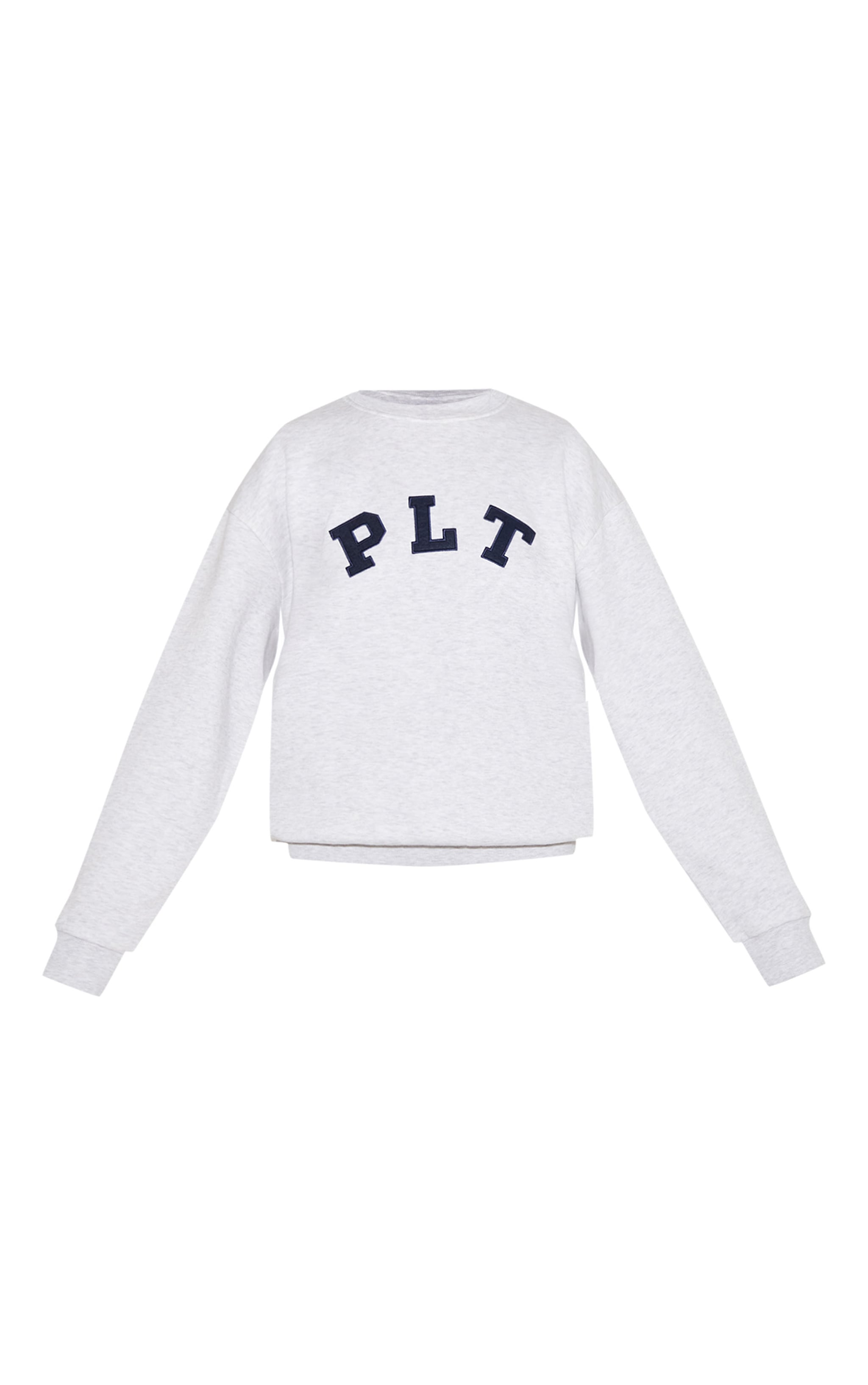 PRETTYLITTLETHING Ash Grey Logo Oversize Sweatshirt image 5