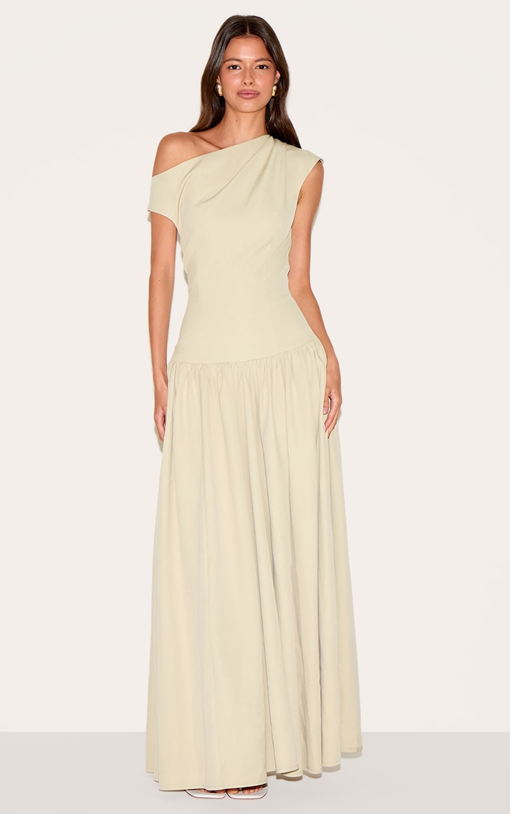 Clay Tailored Asymmetric Gathered Maxi Dress image 1