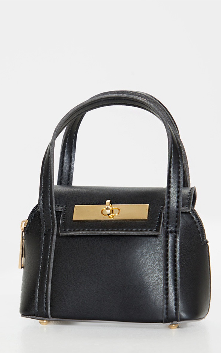 Black Twist Lock Mini Bag