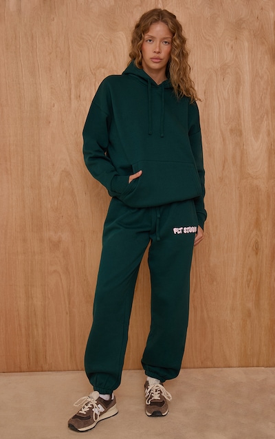 Pine Green PLT Studio Print Cuffed Track Pants