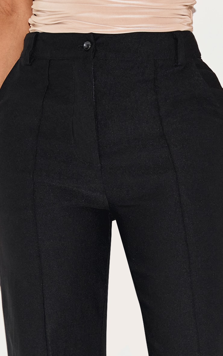 Shape Black Stretch Woven High Waisted Pintuck Cigarette Pants image 4