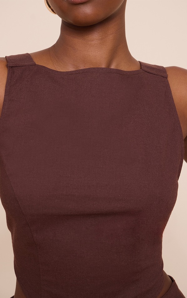 BEHIND THE GRIN WOVEN TOP