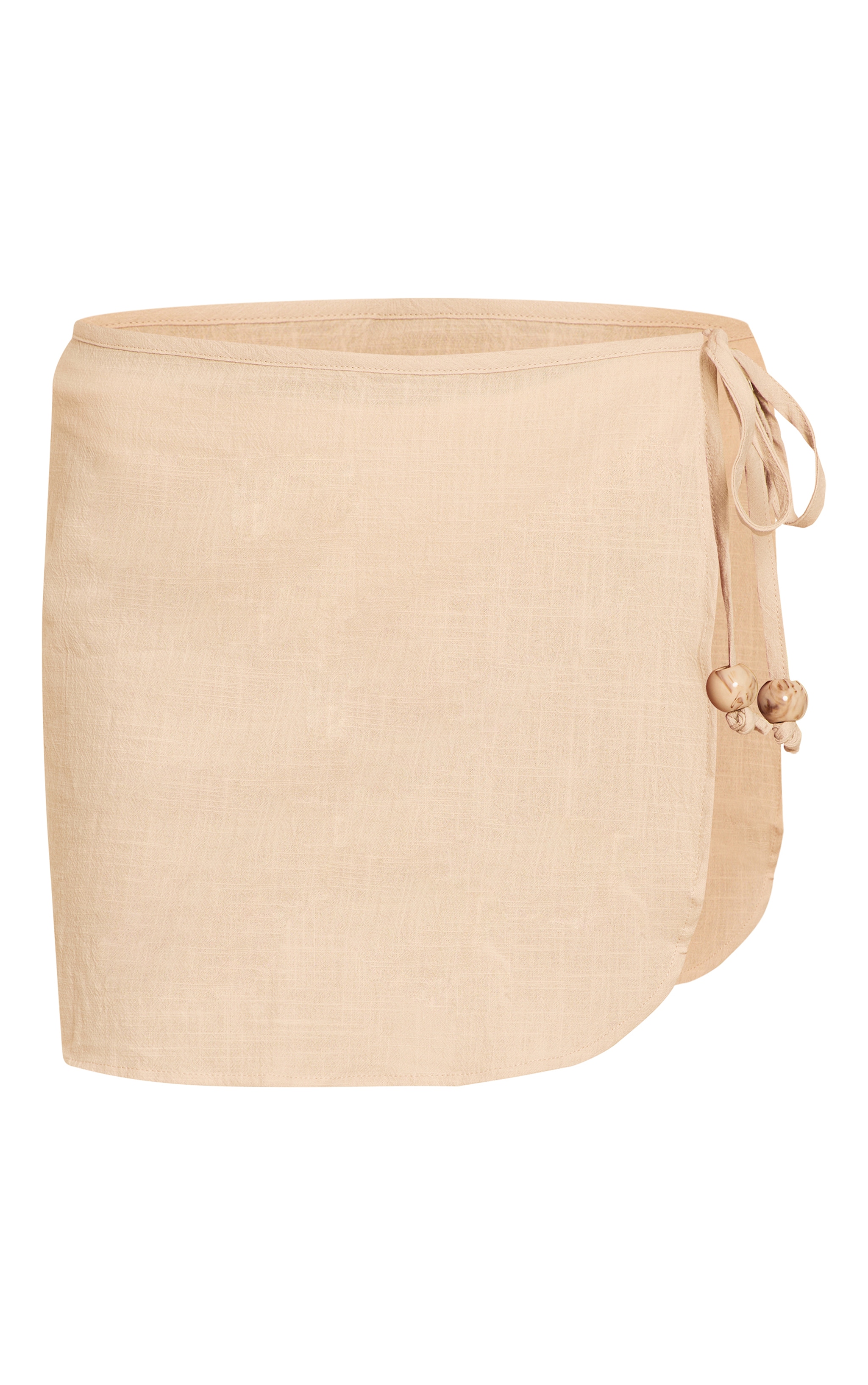 Cream Linen Look Bead Trim Sarong image 6