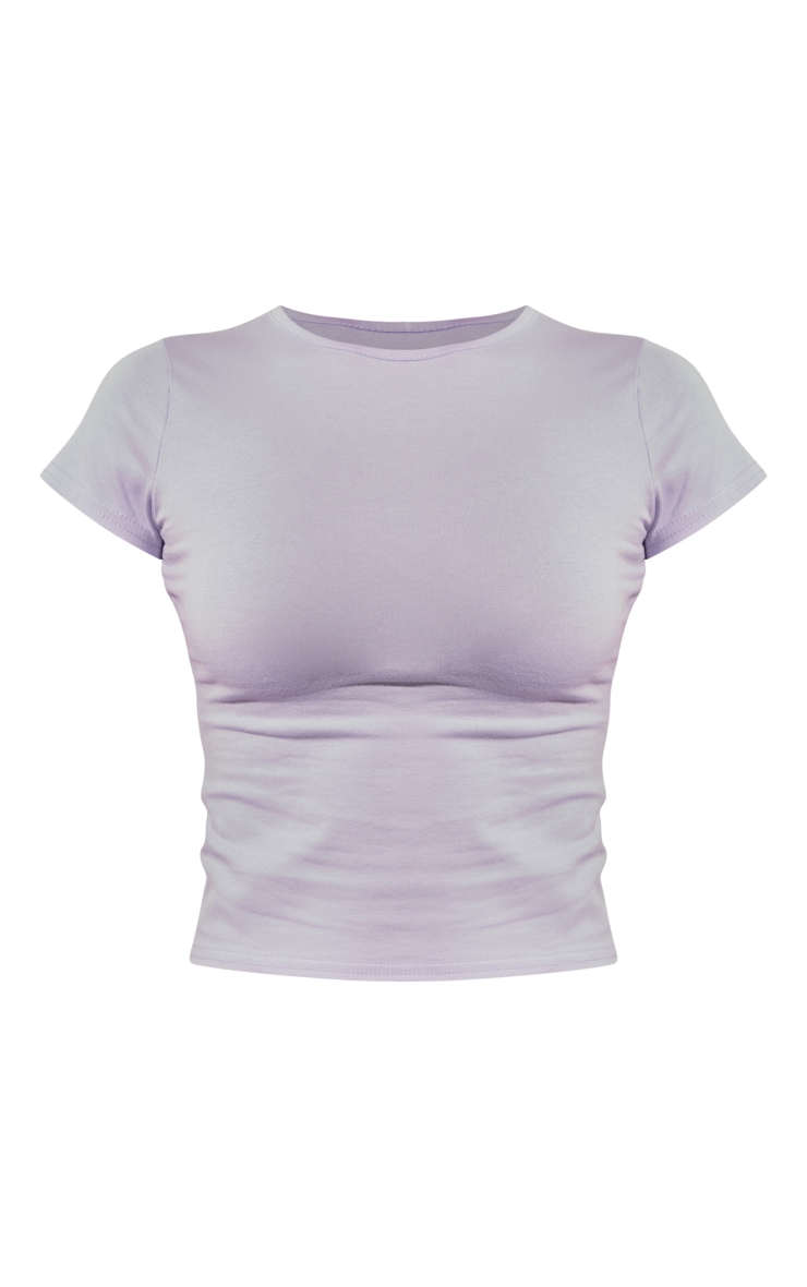 Lilac Basic Cotton Short Sleeve T Shirt image 5