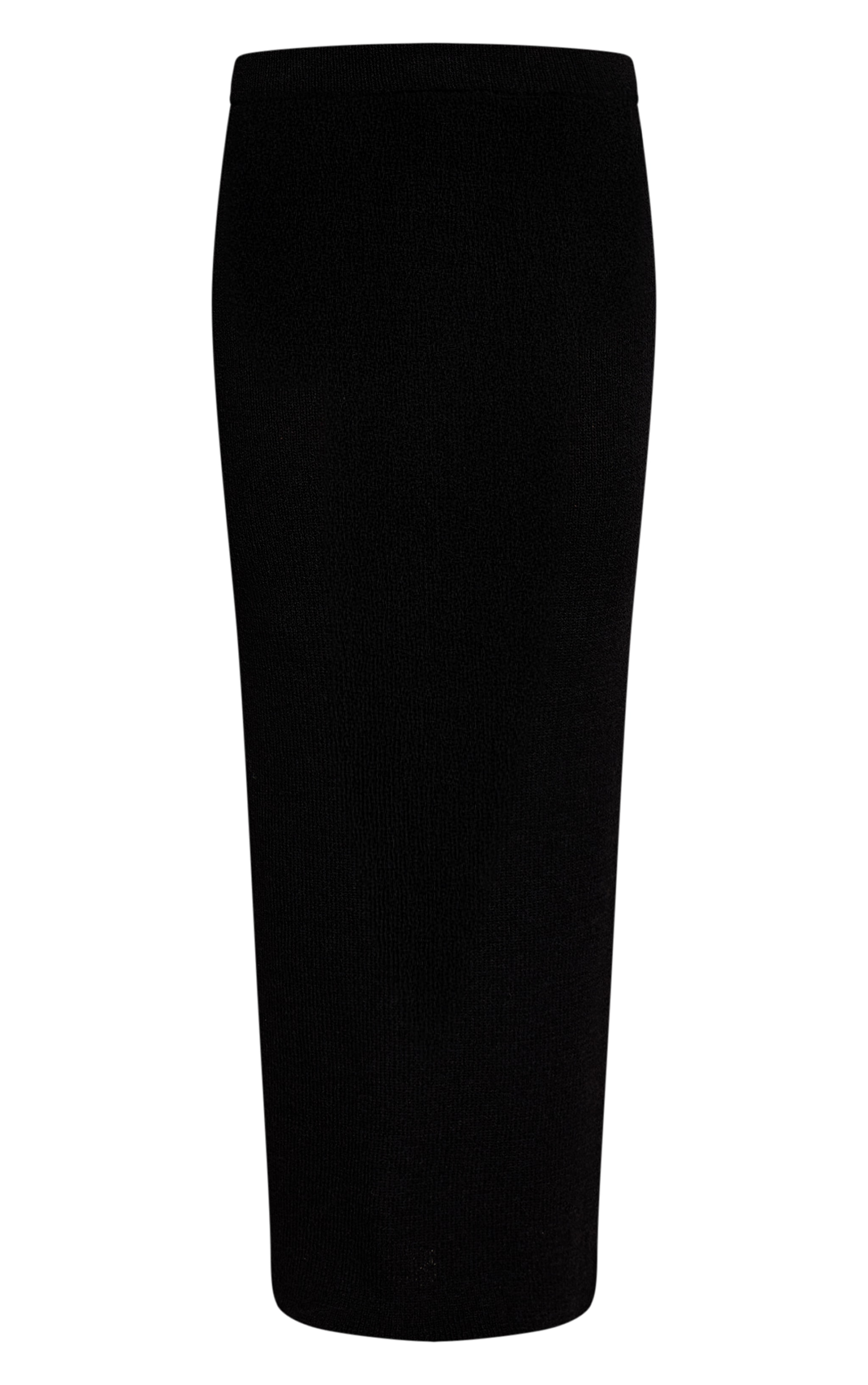 Black Bobble Knit Low Rise Maxi Skirt image 5