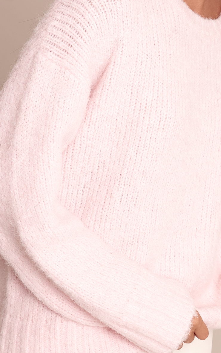 Pull oversize côtelé rose image 4