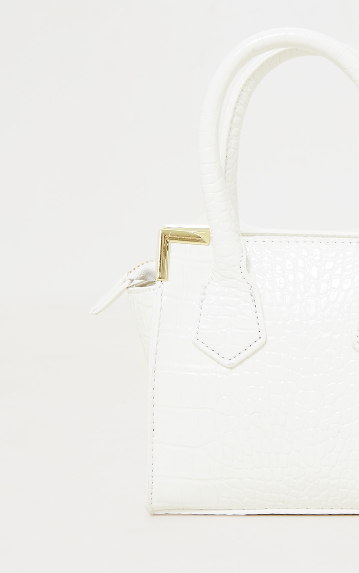 white croc mini bag
