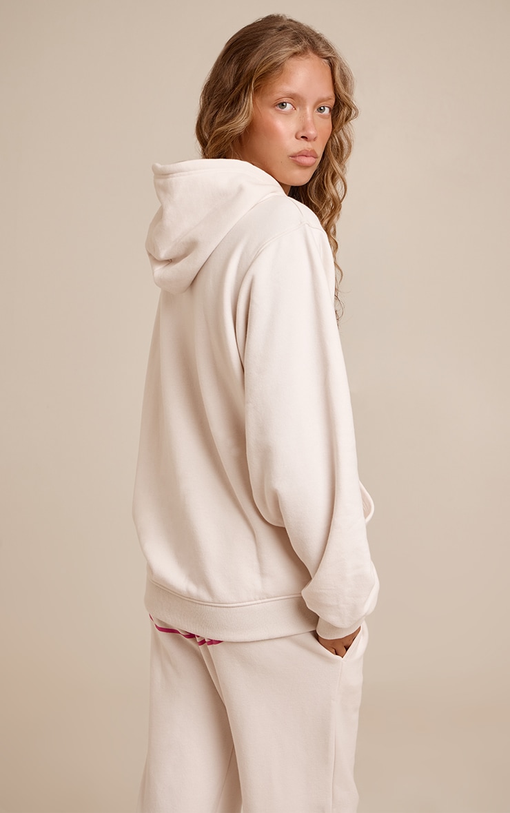Cream Sports Club Cotton Fleece Full Zip Hoodie image 2