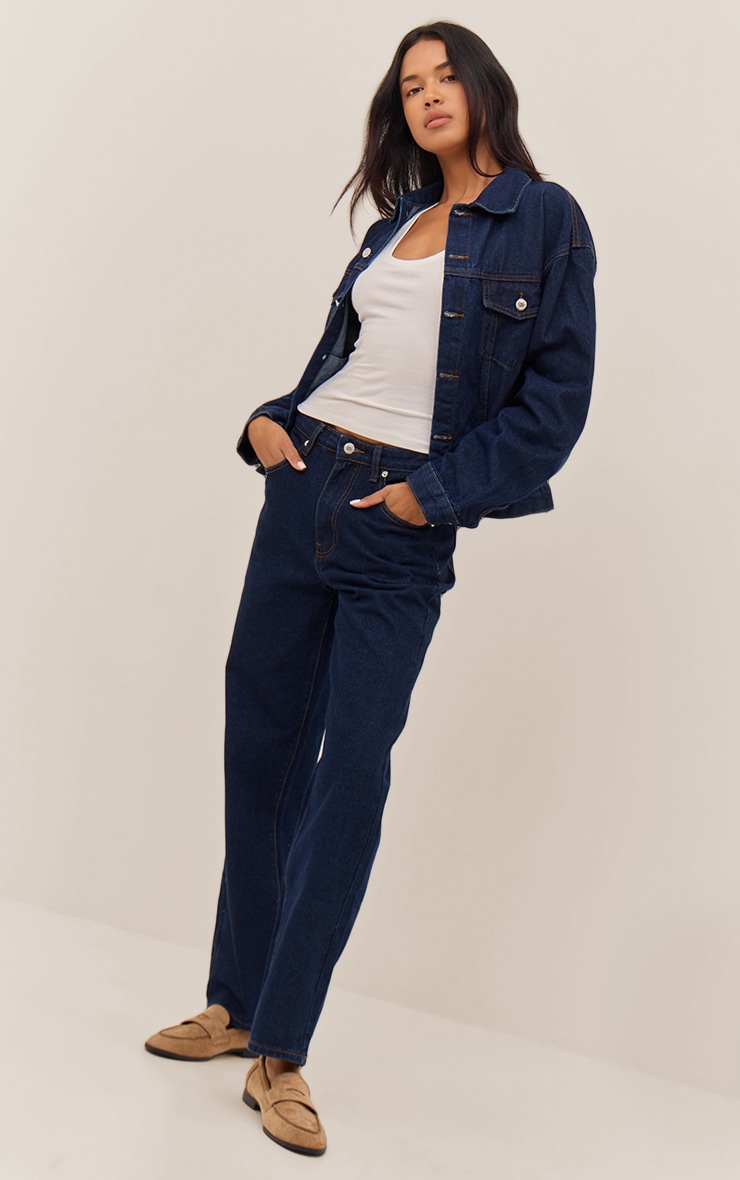 Indigo Oversized Classic Denim Jacket image 3