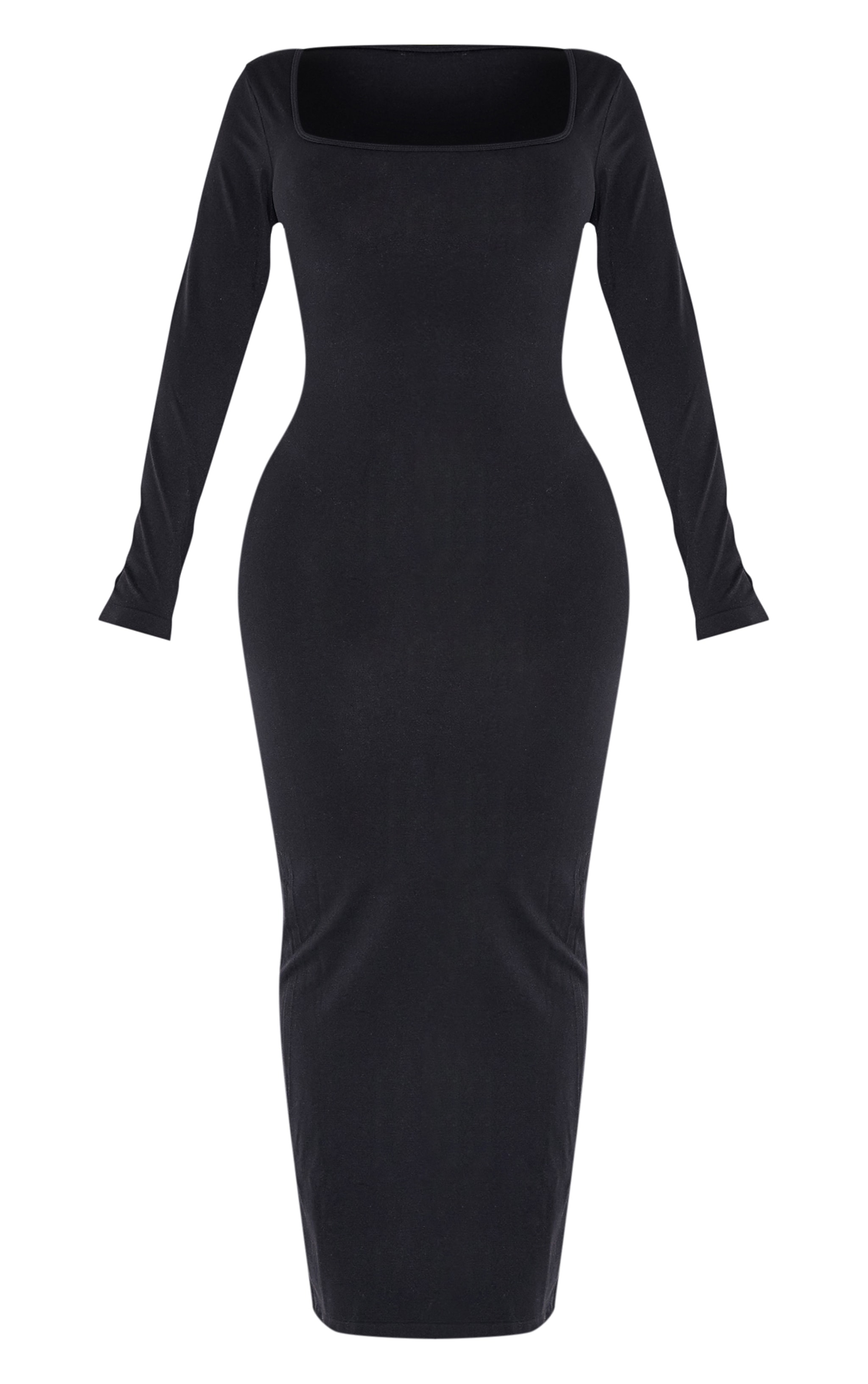 Shape Black Stretch Seamless Long Sleeve Maxi Dress image 5