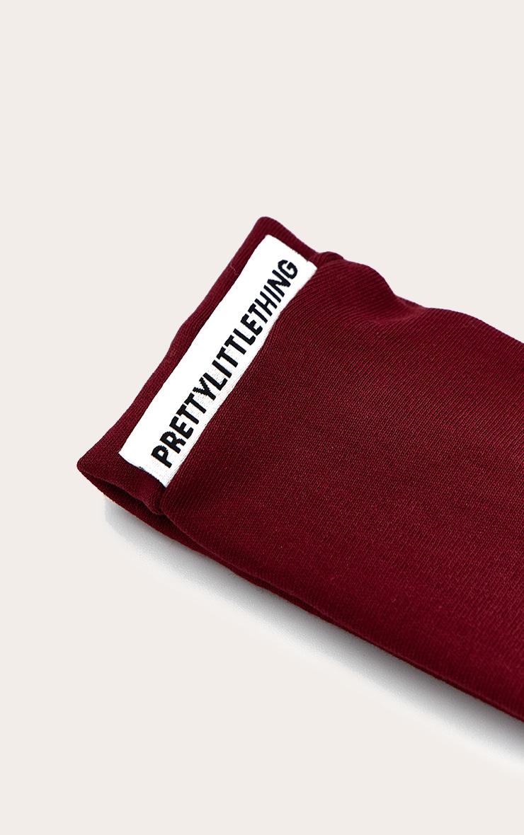 PRETTYLITTLETHING Bandeau large en jersey épais bordeaux image 2