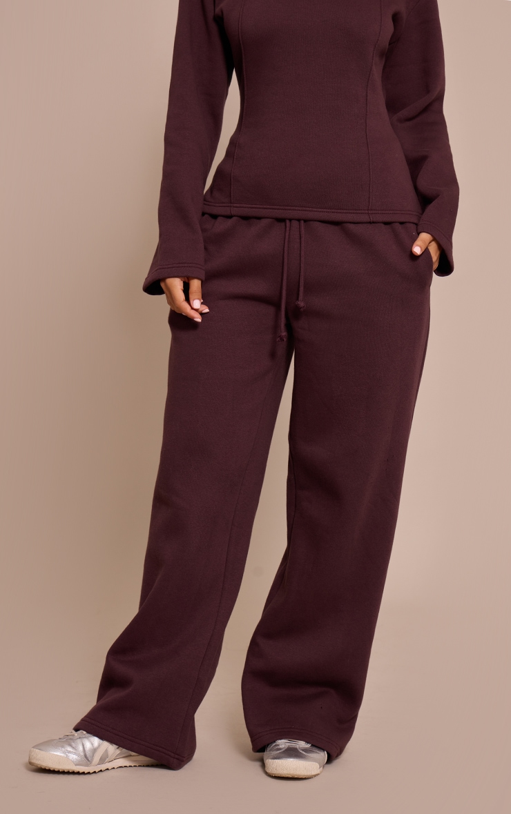 Petite Chocolate Wide Leg Sweatpants image 2