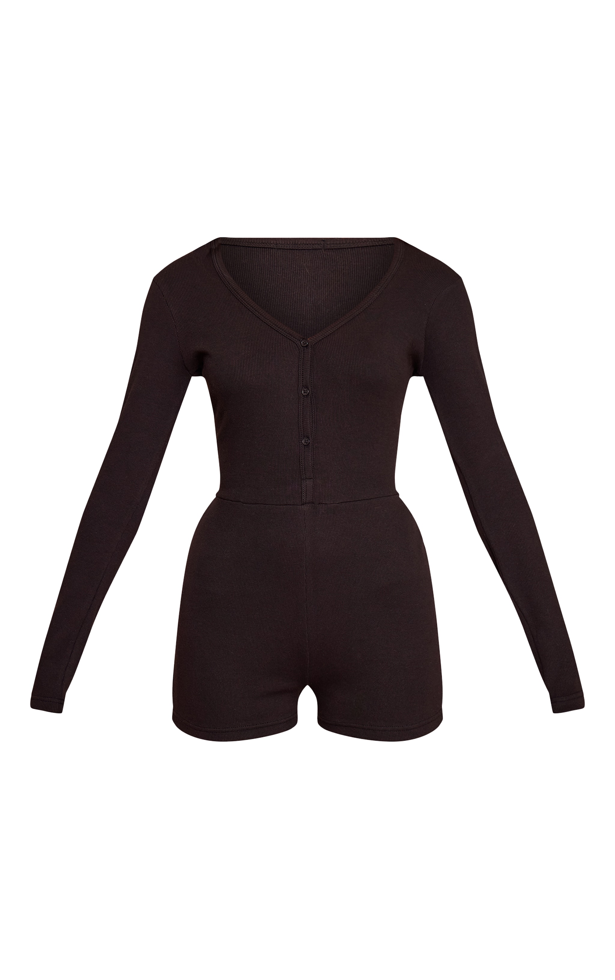 Black Button Up Sleep Romper image 4