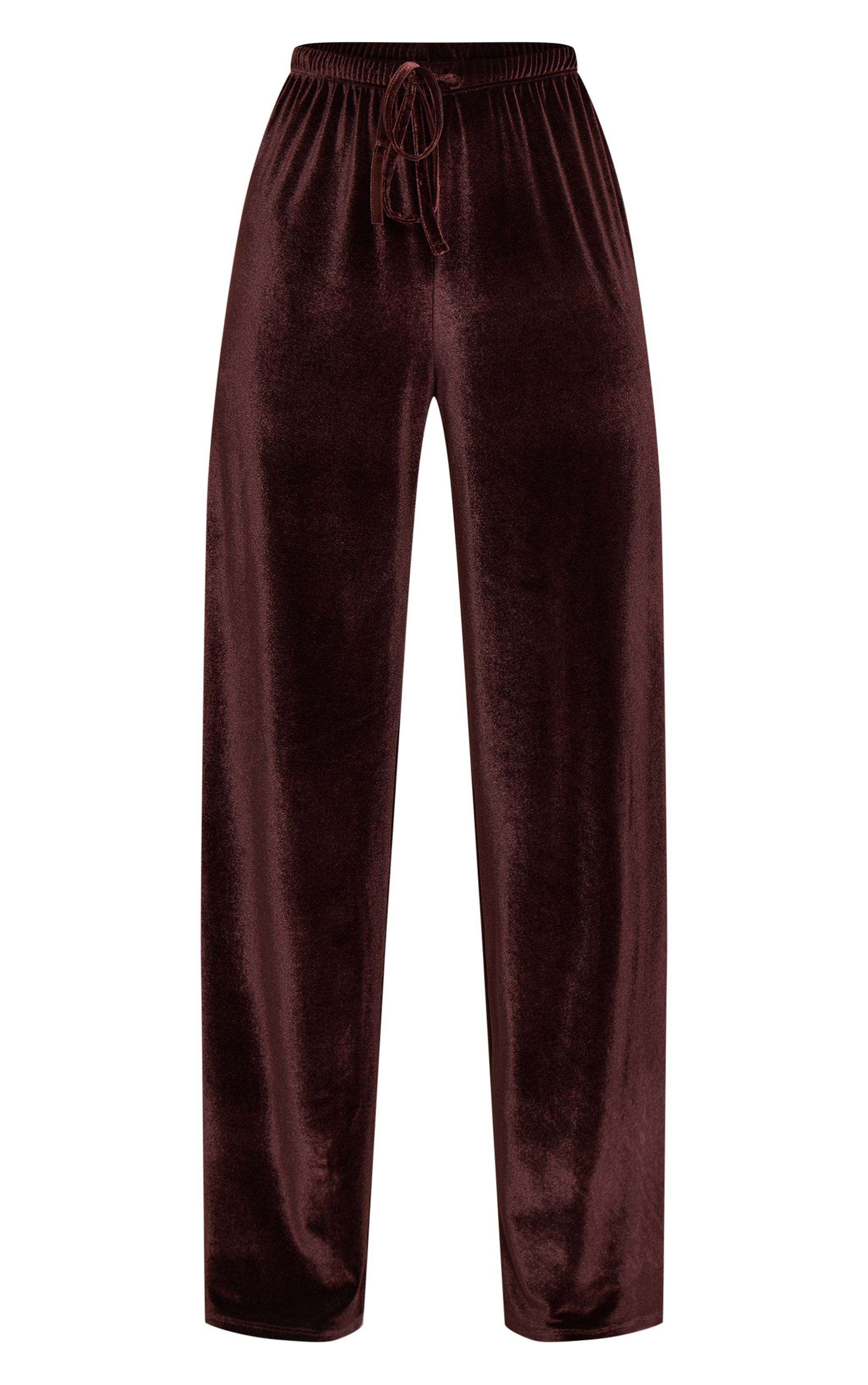 Chocolate Velvet Drawstring Pants image 5
