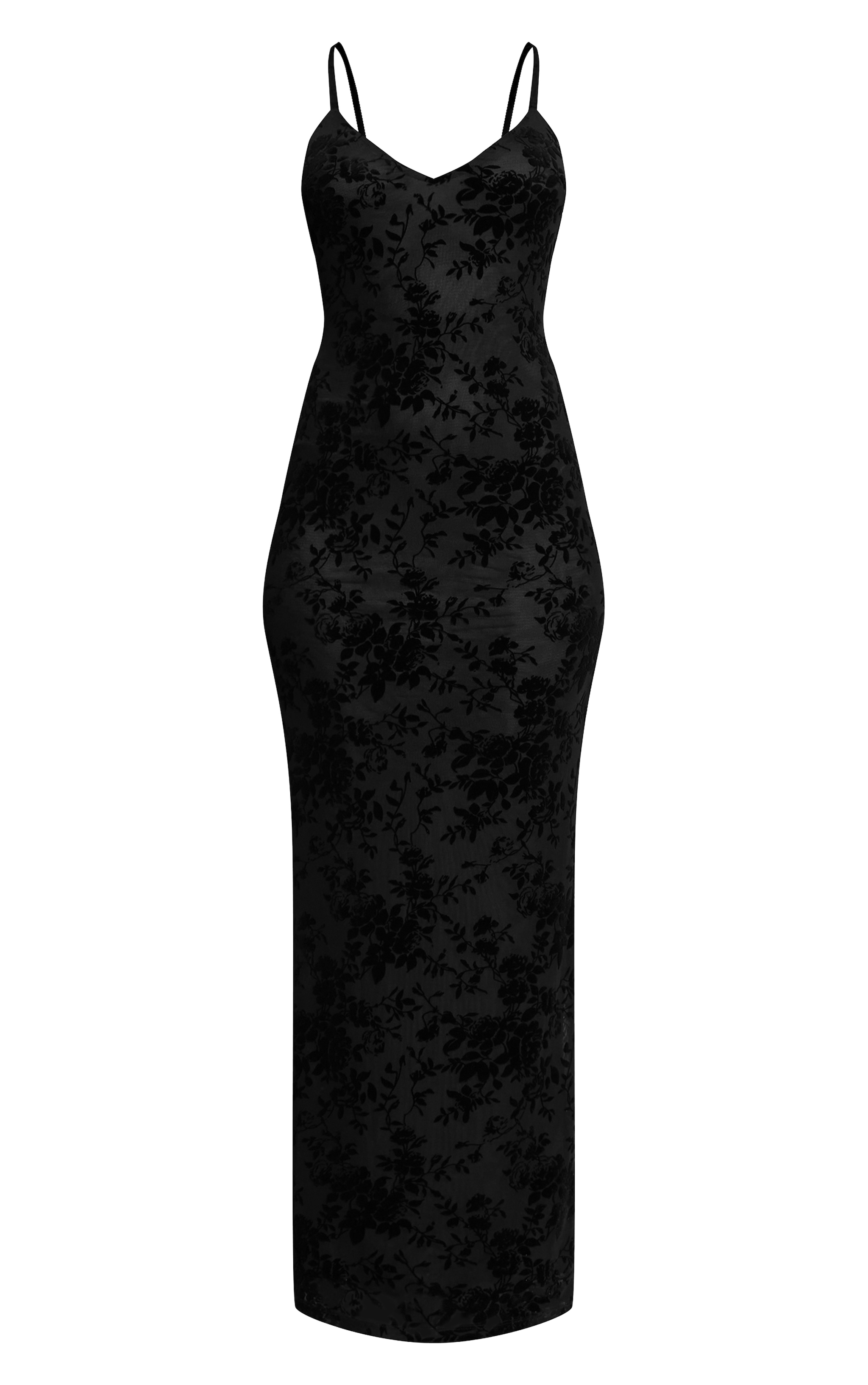 Black Devoure Strappy Bodycon Maxi image 5