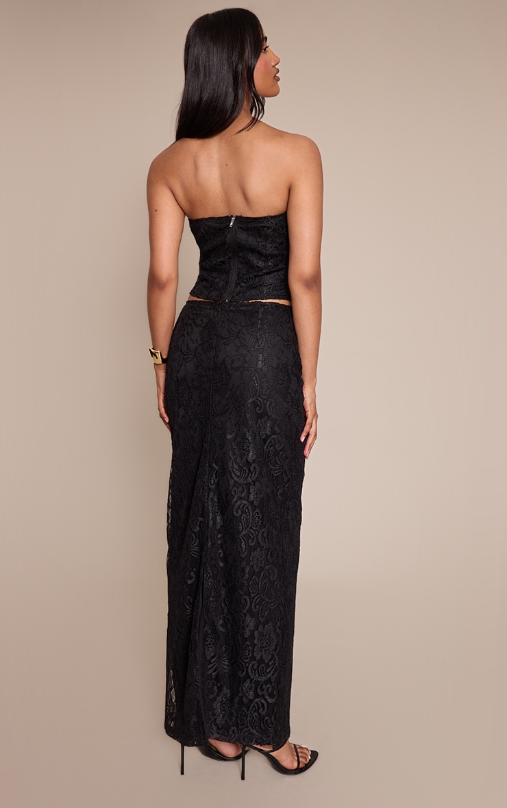 Black Lace Maxi Skirt image 3