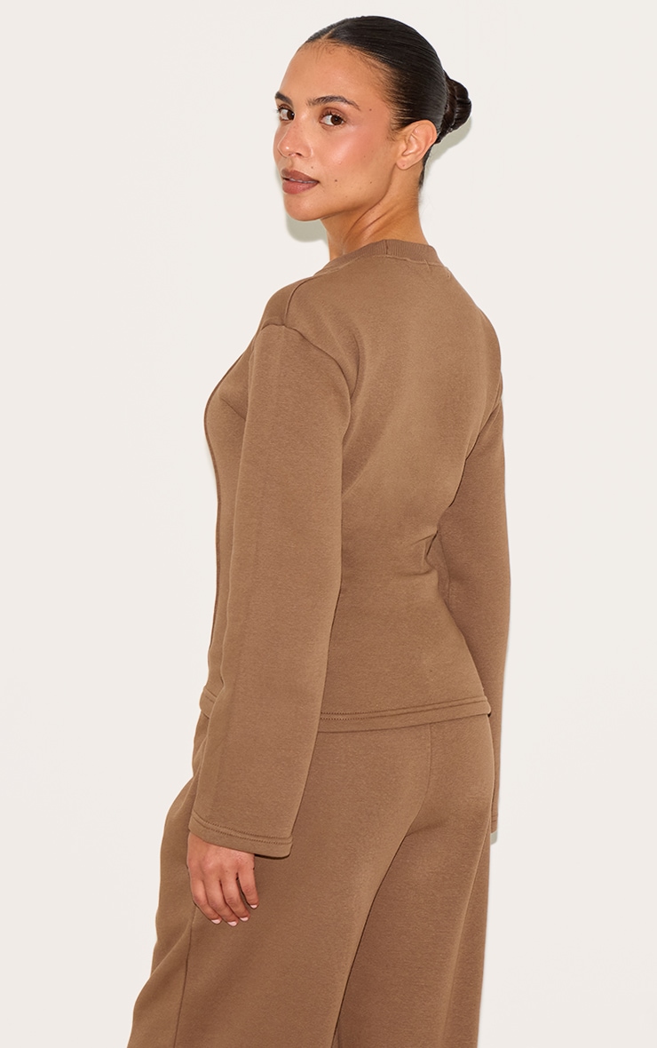 Petite Mushroom Long Sleeve Waist Cinched Sweatshirt image 2