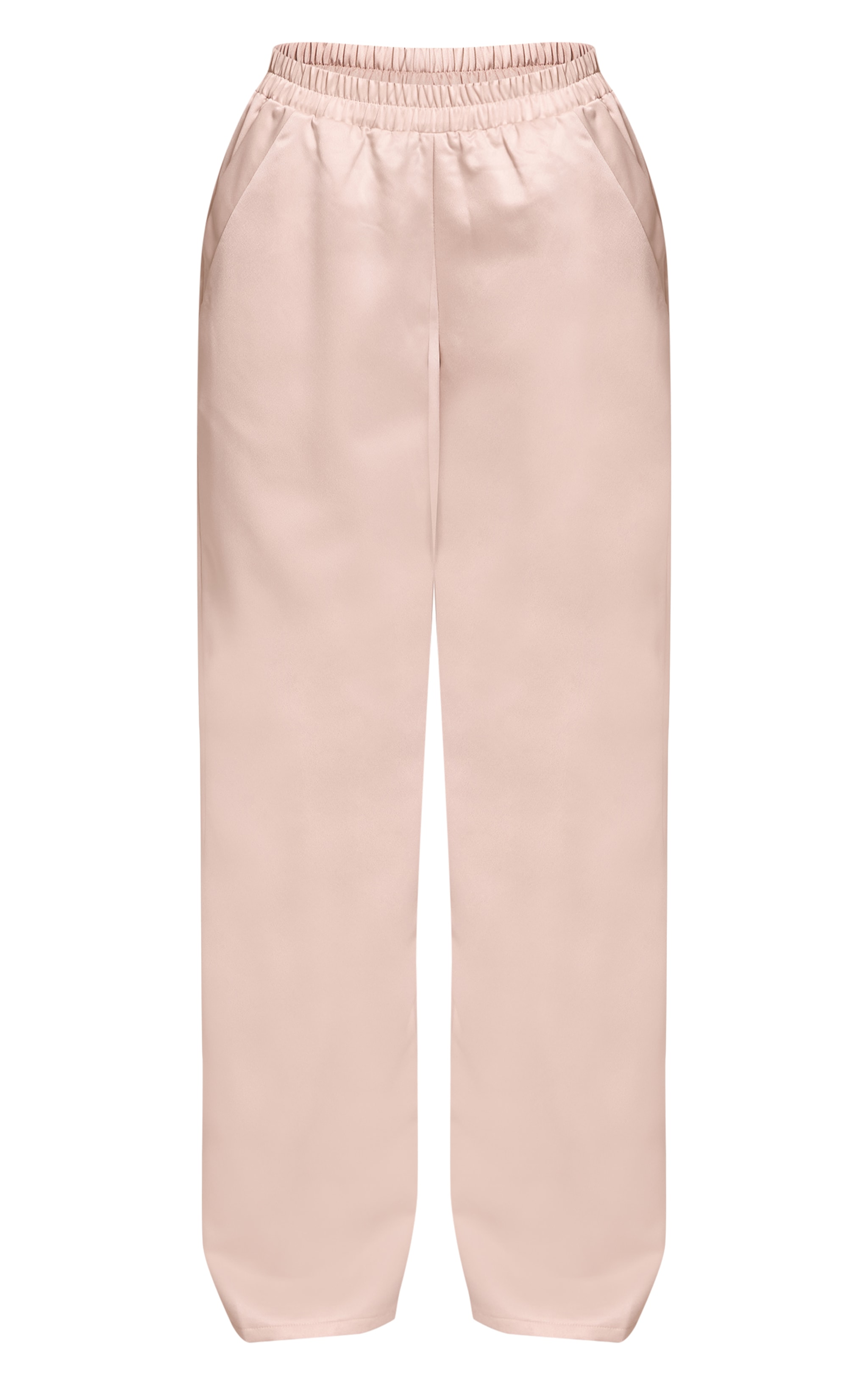 Oyster Satin Wide Leg Pants image 5