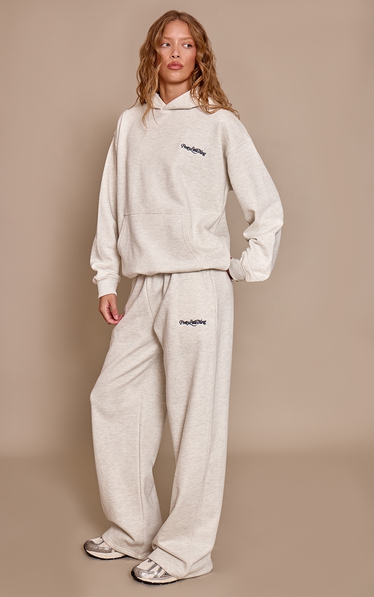 PLT Ash Grey 440 GSM Heavyweight Cotton Loopback Straight Sweatpants image 2