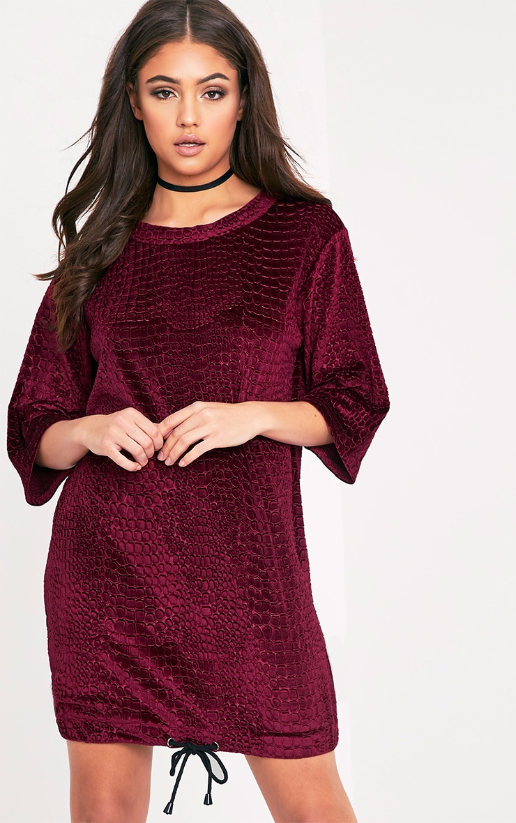 berry jumper dress