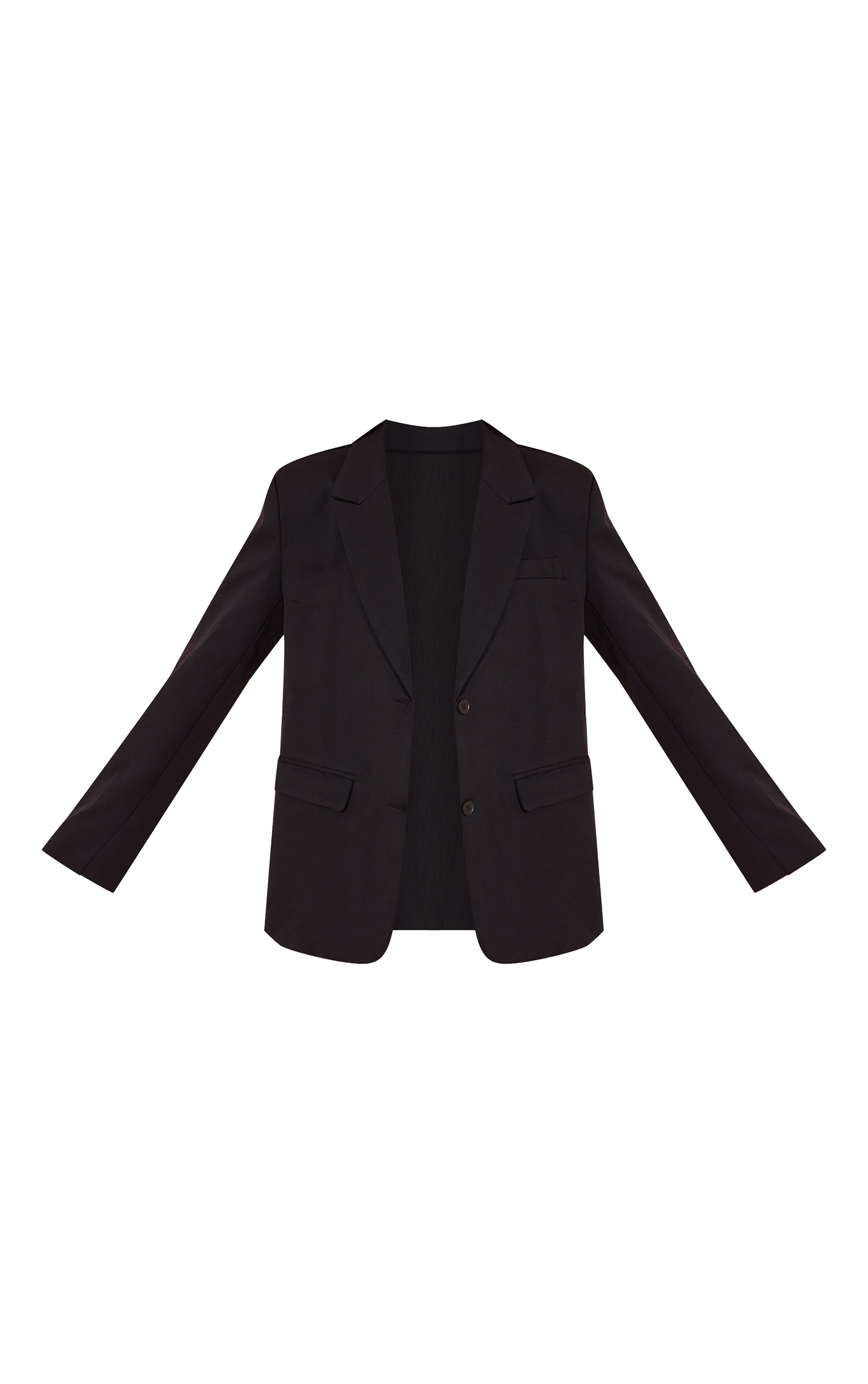 Black Tailored Woven Oversized Dad Blazer image 5