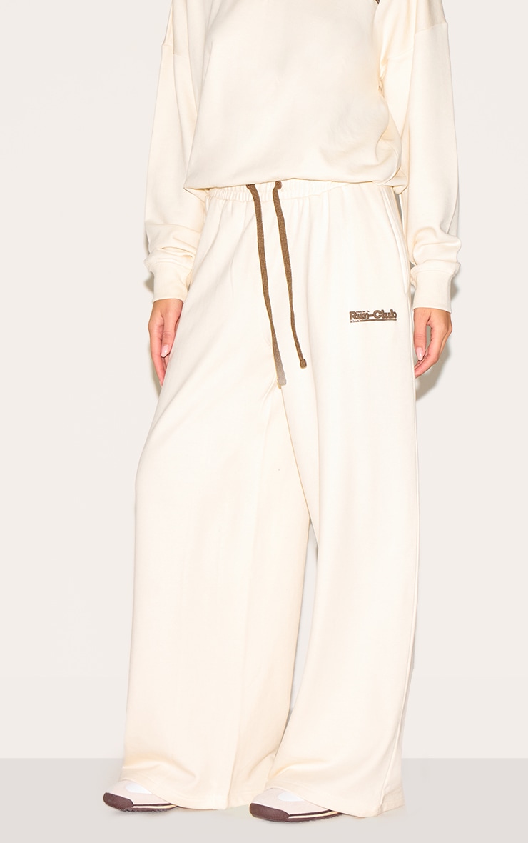 Cream Run Club Puff Print Wide Leg Sweatpants image 2